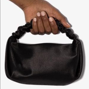 Black Satin Alexander Wang Scrunchie Bag. NWT